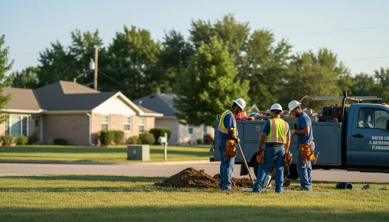 Residential water line and bathroom plumbing service in Vinton, LA
